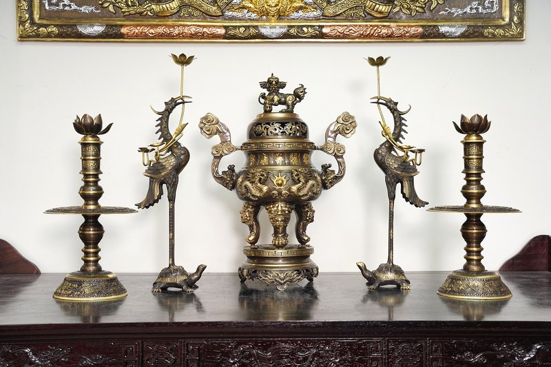 Bộ đỉnh 5 chữ Hán
