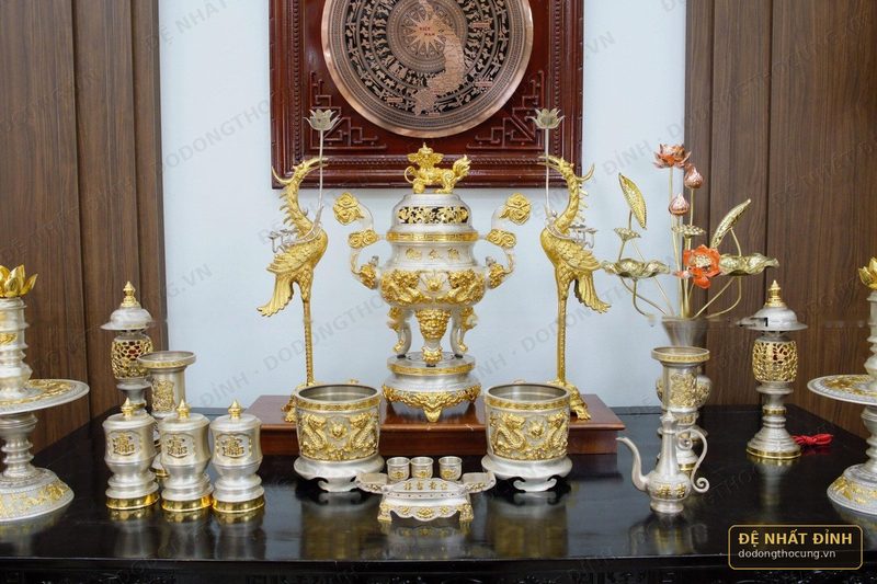 Bộ ngũ sự Kim Bảo mạ bạc dát vàng — ảnh 4