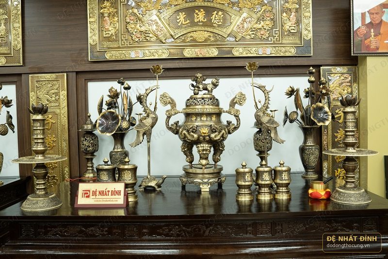 Bộ ngũ sự Song Long 57 mẫu 3 hoa văn