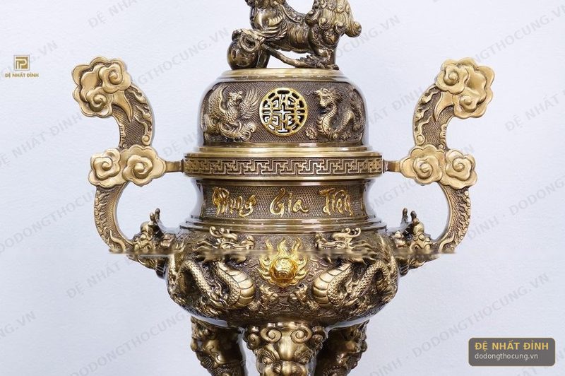 Bộ tam sự hạc Phụng Gia Tiên tứ linh hun cổ — ảnh 4