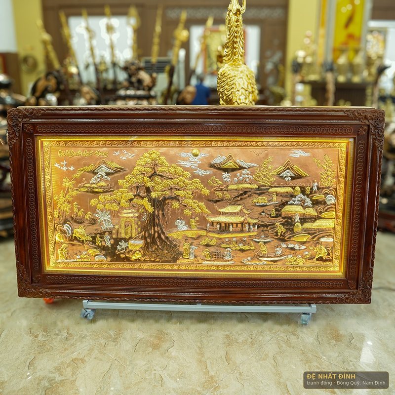 Cội nguồn quê hương đồng đỏ, khung gỗ lim màu trầm — ảnh 2
