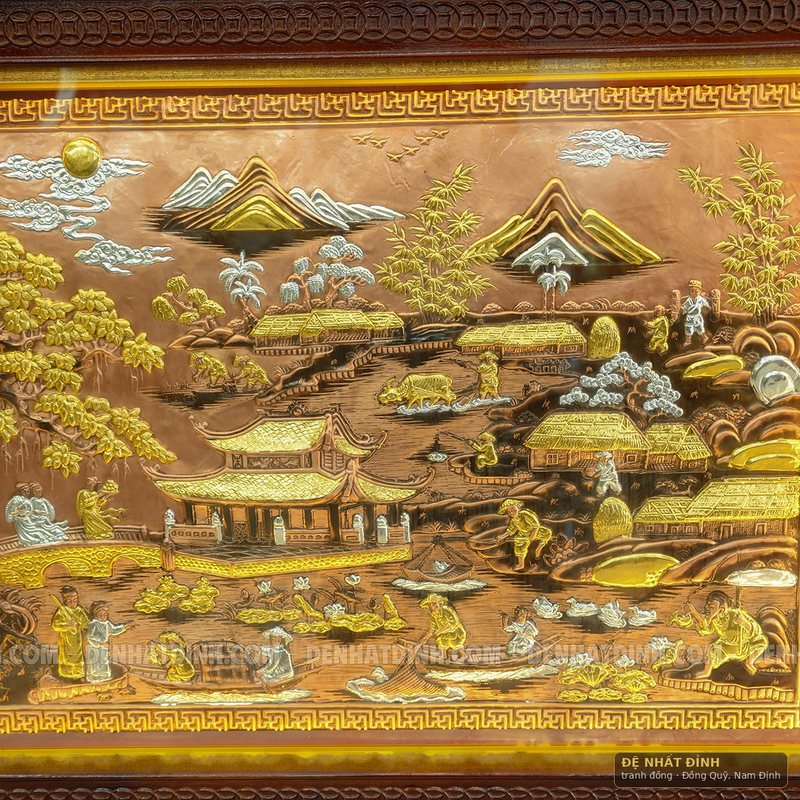 Cội nguồn quê hương đồng đỏ, khung gỗ lim màu trầm — ảnh 4