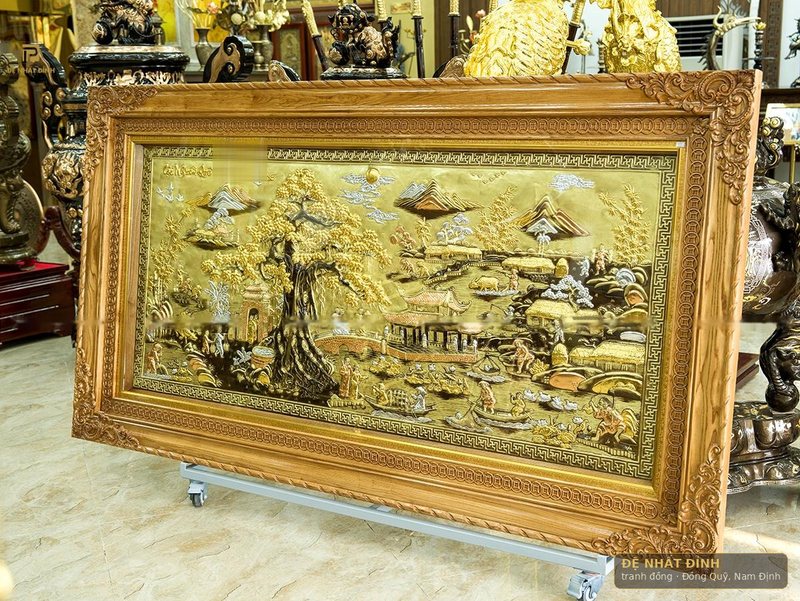 Cội nguồn quê hương khung gỗ bản rộng chạm tay — ảnh 2