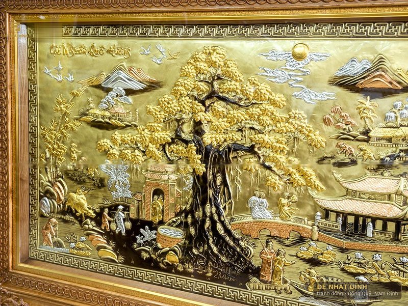 Cội nguồn quê hương khung gỗ bản rộng chạm tay — ảnh 3