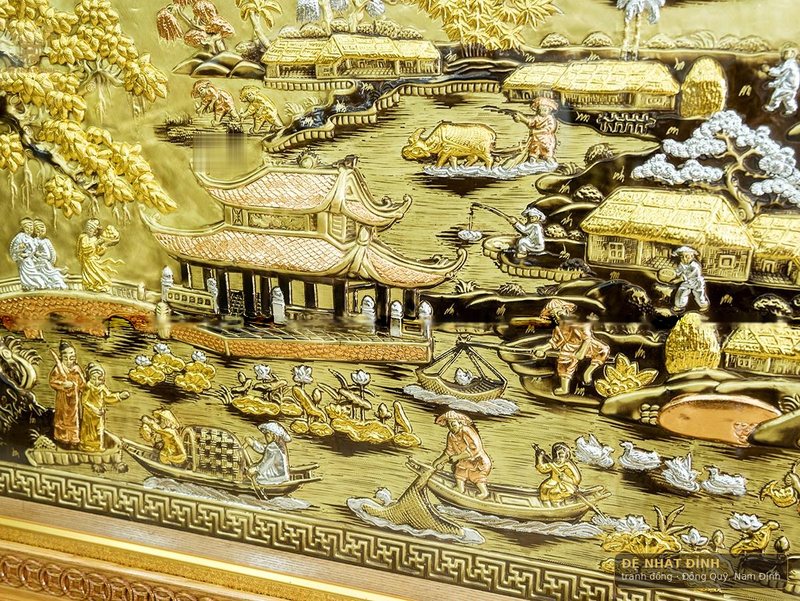 Cội nguồn quê hương khung gỗ bản rộng chạm tay — ảnh 4
