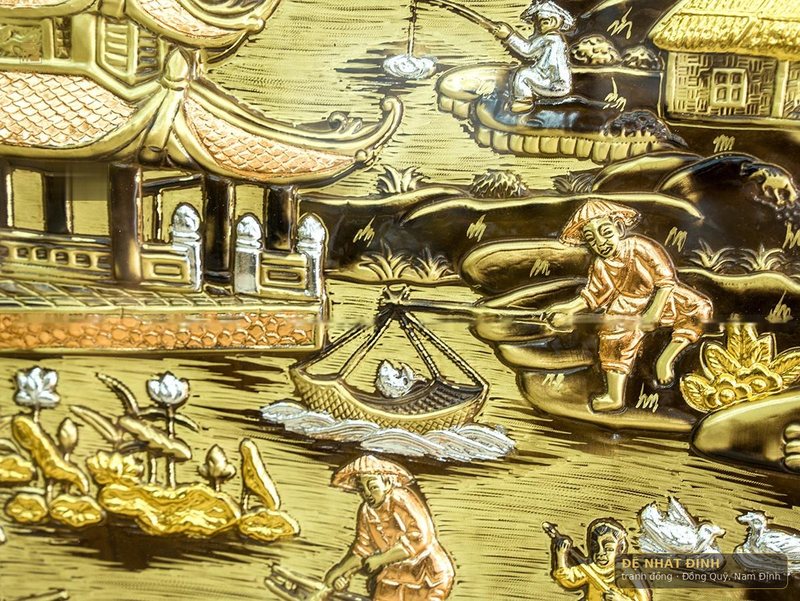 Cội nguồn quê hương khung gỗ bản rộng chạm tay — ảnh 5