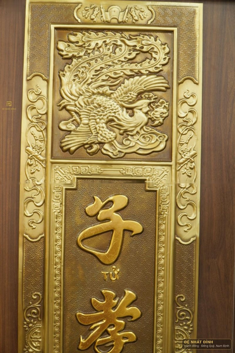 Đại tự câu đối kỹ nét mẫu mới, chữ Hiếu – Tôn hai bên — ảnh 5