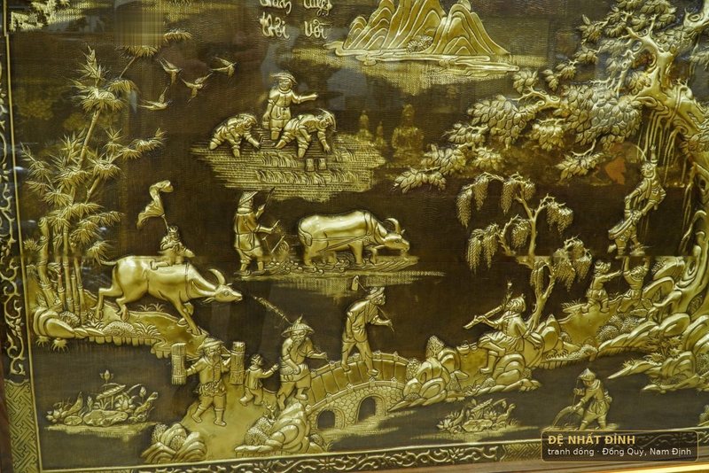 Tranh đồng quê màu giả cổ hàng kỹ — ảnh 4
