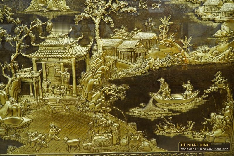 Tranh đồng quê màu giả cổ hàng kỹ — ảnh 5