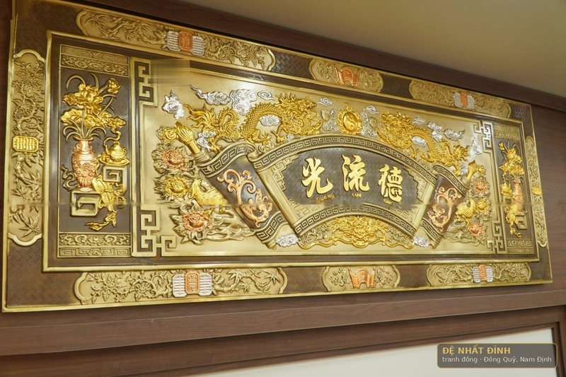 Hoành phi đại tự câu đối dát vàng, dát bạc