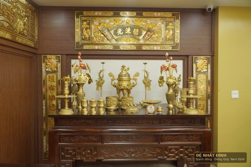 Hoành phi đại tự câu đối dát vàng, dát bạc — ảnh 2