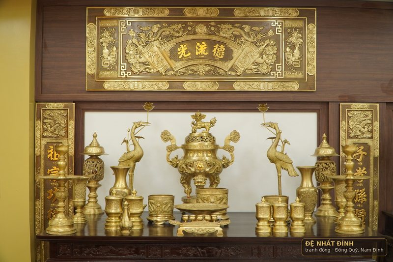 Hoành phi đại tự câu đối dát vàng, dát bạc — ảnh 5