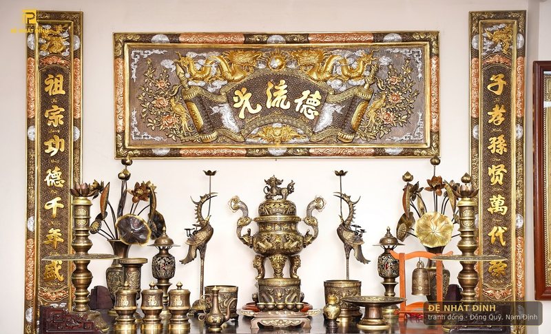 Hoành phi đại tự câu đối dát vàng, dát bạc — ảnh 9
