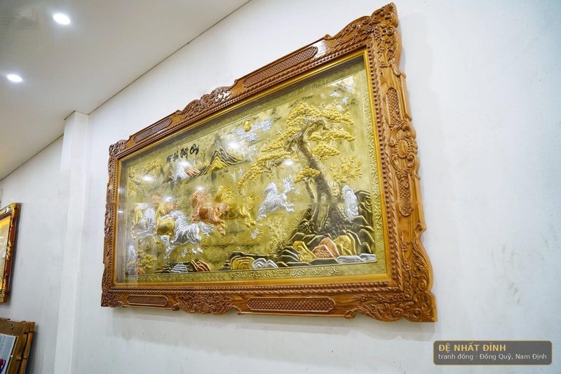 Mã đáo thành công khảm tam khí, khung gỗ sồi Nga — ảnh 2