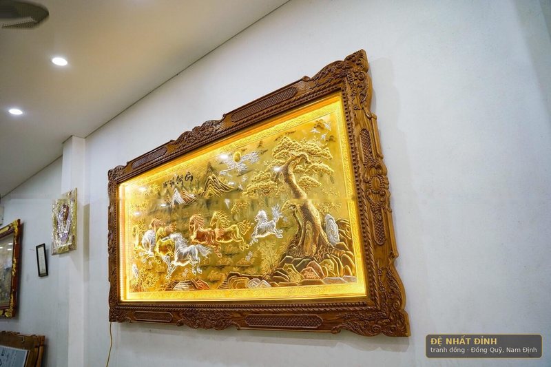 Mã đáo thành công khảm tam khí, khung gỗ sồi Nga — ảnh 3