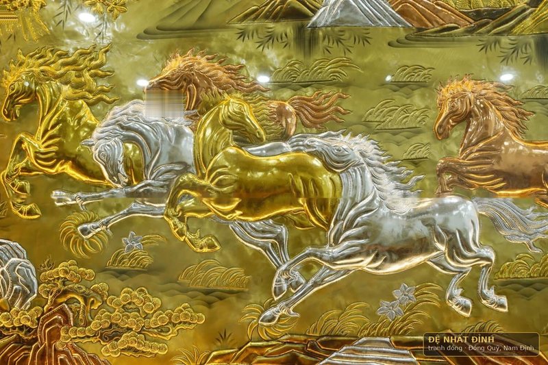 Mã đáo thành công khảm tam khí, khung gỗ sồi Nga — ảnh 5