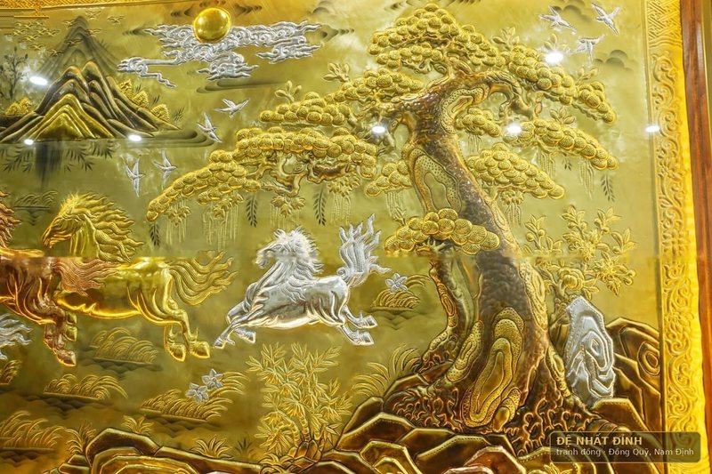 Mã đáo thành công khảm tam khí, khung gỗ sồi Nga — ảnh 6
