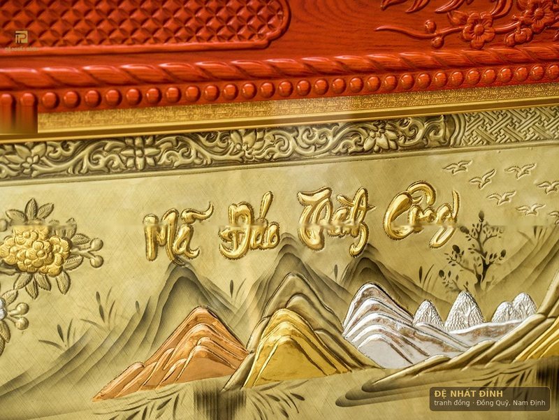 Mã đáo thành công dát vàng, khung gỗ sơn đỏ — ảnh 3