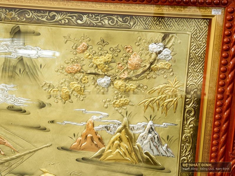 Thuận buồm xuôi gió có tùng, khung gỗ sơn đỏ — ảnh 6