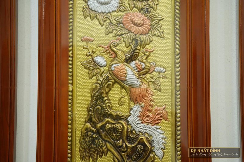Bộ Tứ quý khung gỗ hương, treo cạnh gian thờ — ảnh 11