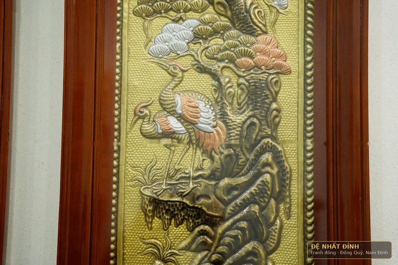 Bộ Tứ quý khung gỗ hương, treo cạnh gian thờ — ảnh 12