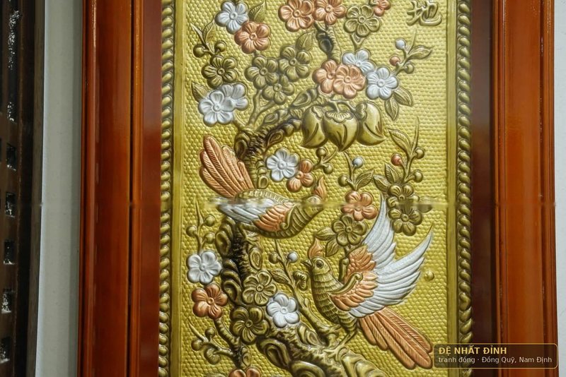 Bộ Tứ quý khung gỗ hương, treo cạnh gian thờ — ảnh 9