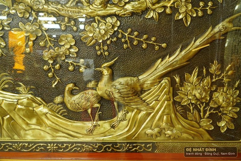 Vinh hoa phú quý màu giả cổ hàng kỹ, khung gỗ sơn đỏ — ảnh 6